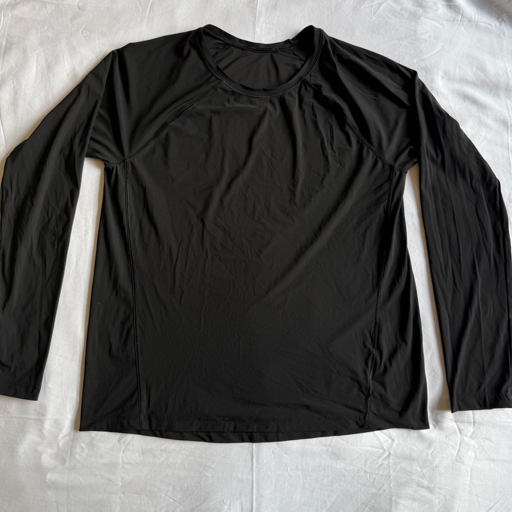 ATHLETA Ultimate Train Long Sleeve Top Black SIZE M